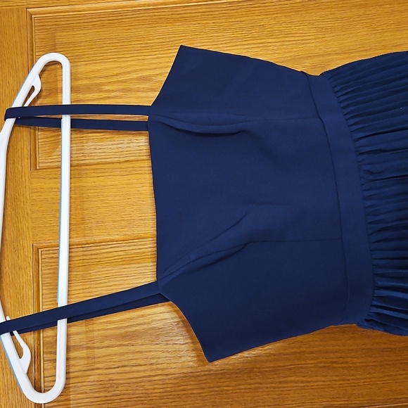 NWT Aidan Mattox Womens Pleated Flowy High Low Midi Cocktail Party Dress sz.4 - Picture 3 of 8